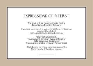 Expression of Interest